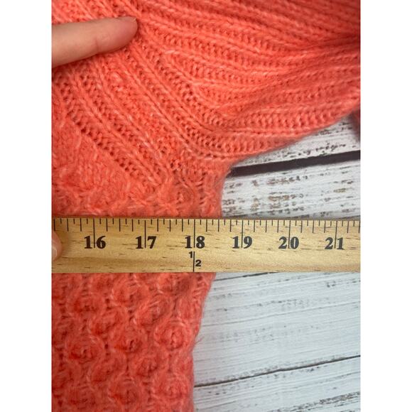 Anthropologie Bia Coral Mock Neck Tunic Sweater XS Alpaca Cozy Boho Oversized - Picture 11 of 12